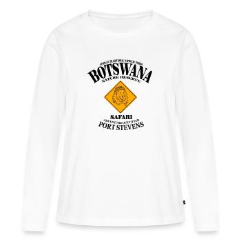 Botswana - Löwe - Frauen Premium Bio Langarmshirt - Weiß - Vorne - Julia (174cm)