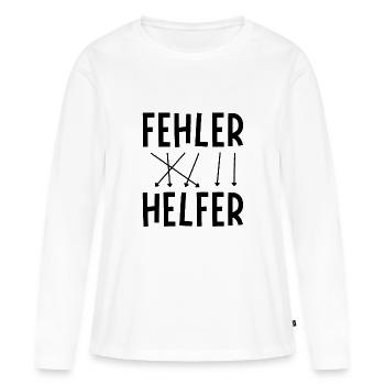 Fehler sind Helfer - Frauen Premium Bio Langarmshirt - Weiß - Vorne - Julia (174cm)