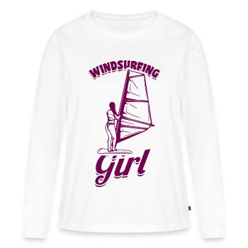 Véliplanchiste - T-shirt manches longues Premium bio Femme - blanc - Devant - Julia (174cm)