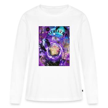 Or magique élémentaire - T-shirt manches longues Premium bio Femme - blanc - Devant - Julia (174cm)