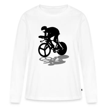 Coureur - T-shirt manches longues Premium bio Femme - blanc - Devant - Julia (174cm)
