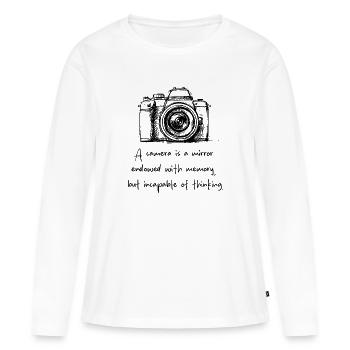 Fotografie jenseits der Techinique - Frauen Premium Bio Langarmshirt - Weiß - Vorne - Julia (174cm)