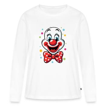 Déguisement de clown de carnaval Carnaval Carnaval - T-shirt manches longues Premium bio Femme - blanc - Devant - Julia (174cm)