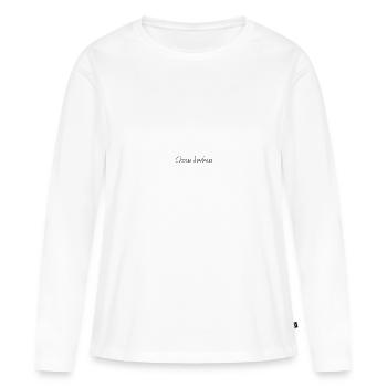 Choose kindness - Frauen Premium Bio Langarmshirt - Weiß - Vorne - Julia (174cm)