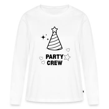 Portez votre marque - T-shirt manches longues Premium bio Femme - blanc - Devant - Julia (174cm)