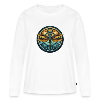 Libelle - Frauen Premium Bio Langarmshirt - Weiß - Vorne - Julia (174cm)