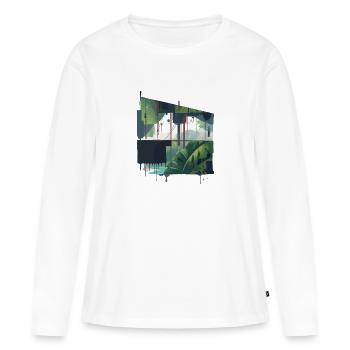Dschungel-Kunst - Frauen Premium Bio Langarmshirt - Weiß - Vorne - Julia (174cm)