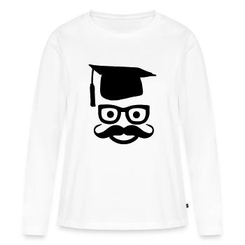 professor lehrer - Frauen Premium Bio Langarmshirt - Weiß - Vorne - Julia (174cm)