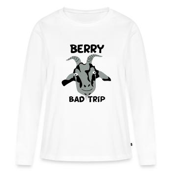 Berry Bad Trip - T-shirt manches longues Premium bio Femme - blanc - Devant - Julia (174cm)