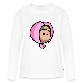 Fille branchée - T-shirt manches longues Premium bio Femme - blanc - Devant - Julia (174cm)