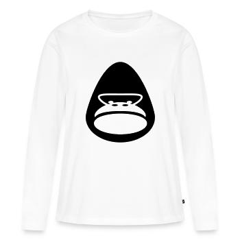 Gorille / Gorilla - T-shirt manches longues Premium bio Femme - blanc - Devant - Julia (174cm)