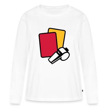 Arbitre - T-shirt manches longues Premium bio Femme - blanc - Devant - Julia (174cm)