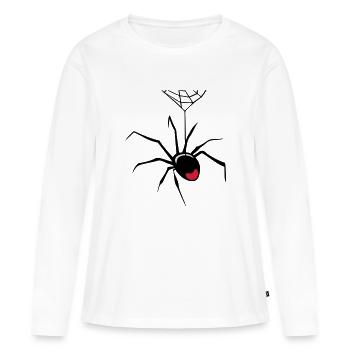 Toiles d'araignées insectes - T-shirt manches longues Premium bio Femme - blanc - Devant - Julia (174cm)