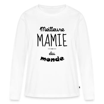 Großmütter / Oma / Mami / Großmutter / Mamy - Frauen Premium Bio Langarmshirt - Weiß - Vorne - Julia (174cm)