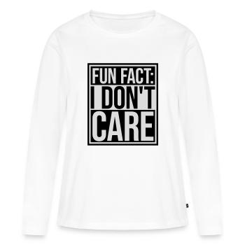 Je me fiche des faits - T-shirt manches longues Premium bio Femme - blanc - Devant - Julia (174cm)