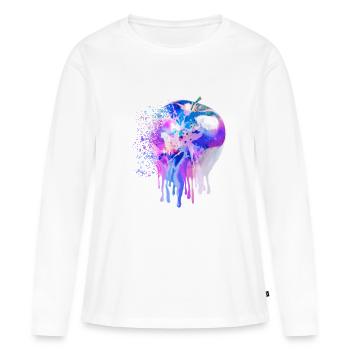Apple - Women's Premium Organic Long Sleeve Shirt - white - Front - Julia (174cm)