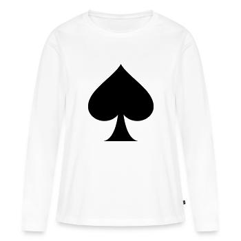 Spades symbol - Women's Premium Organic Long Sleeve Shirt - white - Front - Julia (174cm)