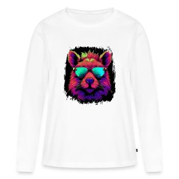 present birthday present idea pet - Women's Premium Organic Long Sleeve Shirt - white - Front - Julia (174cm)