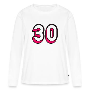 30. 30 YEARS. 30TH ANNIVERSARY. 30 YEARS ANNIVERSARY - Women's Premium Organic Long Sleeve Shirt - white - Front - Julia (174cm)