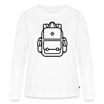 Backpack - Women's Premium Organic Long Sleeve Shirt - white - Front - Julia (174cm)