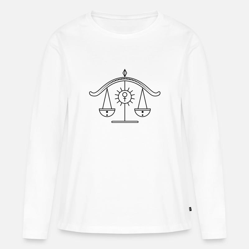 Pfund - Frauen Premium Bio Langarmshirt - Weiß