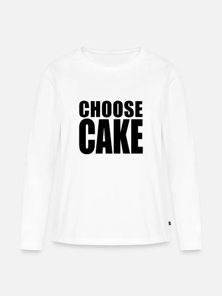 KUCHEN WÄHLEN (Leben wählen) - Frauen Premium Bio Langarmshirt - Weiß