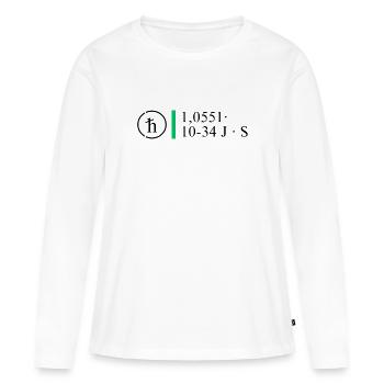 Nombre de planches - T-shirt manches longues Premium bio Femme - blanc - Devant - Julia (174cm)