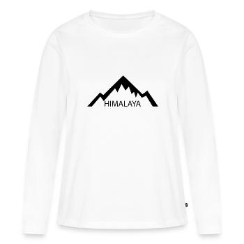 Himalaya - T-shirt manches longues Premium bio Femme - blanc - Devant - Julia (174cm)