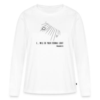 Bible verse - Christian - Women's Premium Organic Long Sleeve Shirt - white - Front - Julia (174cm)