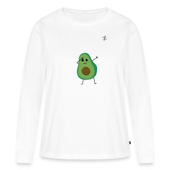 Avocat dab - T-shirt manches longues Premium bio Femme - blanc - Devant - Julia (174cm)