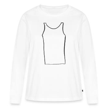 Ein Shirt auf dem Shirt - Frauen Premium Bio Langarmshirt - Weiß - Vorne - Julia (174cm)