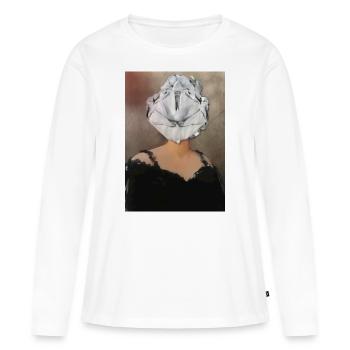 PAPER HEAD, 2020 by massimiliano sbrescia - Women's Premium Organic Long Sleeve Shirt - white - Front - Julia (174cm)