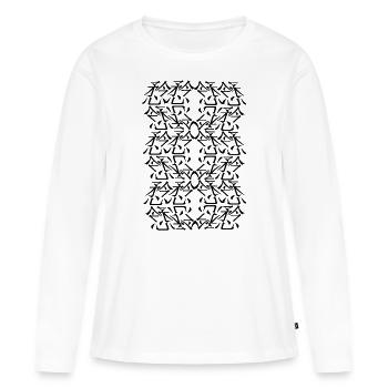 Uni-Dekor - Frauen Premium Bio Langarmshirt - Weiß - Vorne - Julia (174cm)