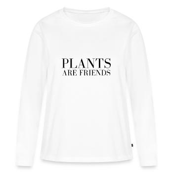 Plantes - T-shirt manches longues Premium bio Femme - blanc - Devant - Julia (174cm)