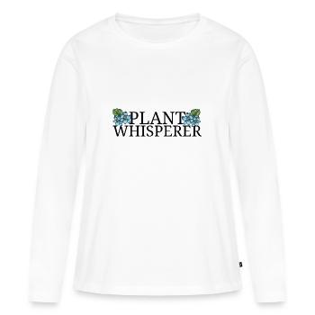 Plantes - T-shirt manches longues Premium bio Femme - blanc - Devant - Julia (174cm)