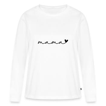 Mom Motif | Gift idea for Mother's Day - Women's Premium Organic Long Sleeve Shirt - white - Front - Julia (174cm)