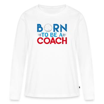 coach Volleyball coach | cadeau Coach Volleyball - T-shirt manches longues Premium bio Femme - blanc - Devant - Julia (174cm)