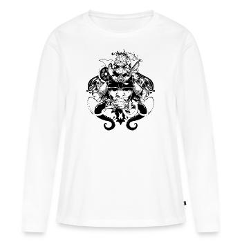 samouraï - T-shirt manches longues Premium bio Femme - blanc - Devant - Julia (174cm)
