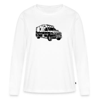 Ambulance / ambulance 01_black - Women's Premium Organic Long Sleeve Shirt - white - Front - Julia (174cm)