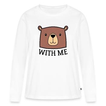 Bear With Me - Women's Premium Organic Long Sleeve Shirt - white - Front - Julia (174cm)