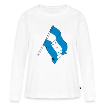 Flagge von Honduras - Frauen Premium Bio Langarmshirt - Weiß - Vorne - Julia (174cm)