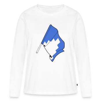 Flagge der Provinz Akershus - Frauen Premium Bio Langarmshirt - Weiß - Vorne - Julia (174cm)