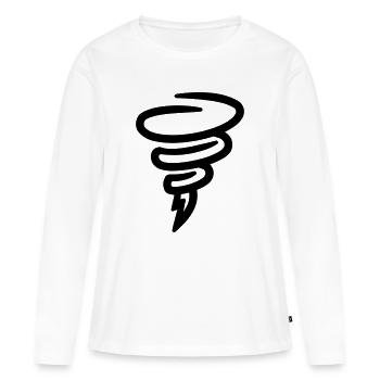 tornado - Women's Premium Organic Long Sleeve Shirt - white - Front - Julia (174cm)