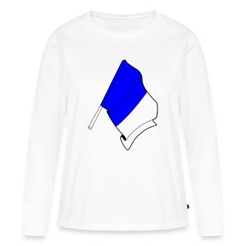 Fiers de Spa - T-shirt manches longues Premium bio Femme - blanc - Devant - Julia (174cm)
