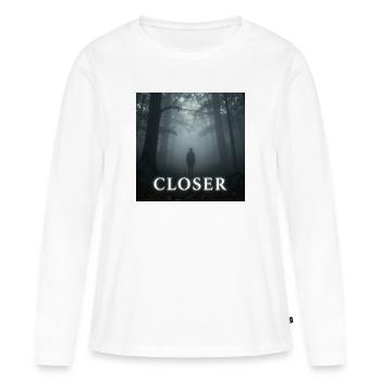 Closer par Mark Noone - T-shirt manches longues Premium bio Femme - blanc - Devant - Julia (174cm)