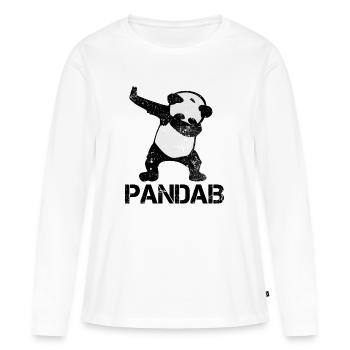 Tamponner le panda - T-shirt manches longues Premium bio Femme - blanc - Devant - Julia (174cm)