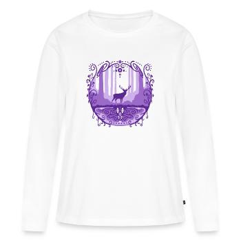 The king of the forest - Women's Premium Organic Long Sleeve Shirt - white - Front - Julia (174cm)