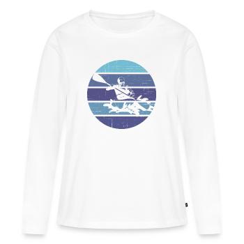 Kayak - Frauen Premium Bio Langarmshirt - Weiß - Vorne - Julia (174cm)