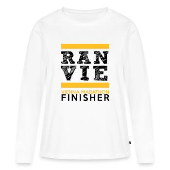 Wien Marathon Finisher - Frauen Premium Bio Langarmshirt - Weiß - Vorne - Julia (174cm)