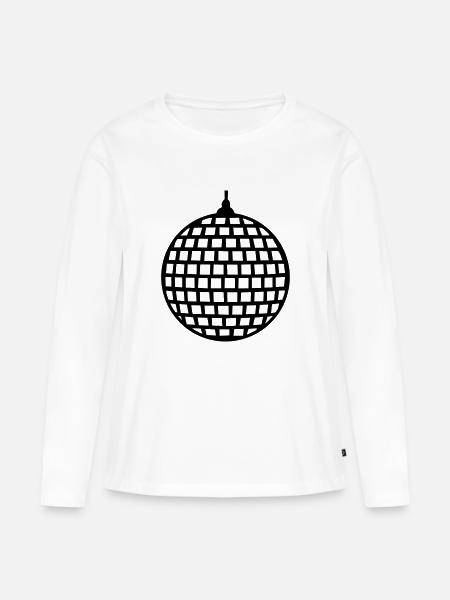 Disco - Frauen Premium Bio Langarmshirt - Weiß